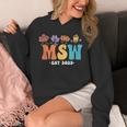 MSW Est 2025 Graduation School Social Worker Shirt Master Unisex Hoodie