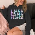 I Like Music More Than People Introvert Musician Retro Unisex Hoodie I Like Music More Than People Introvert Musician Retro Unisex Hoodie