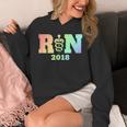 Nurse Graduation Shirt RN Est 2018 Rainbow Tshirt Unisex Hoodie