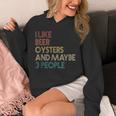 Oysters And Beer Lovers Introvert Quote Vintage Retro Unisex Hoodie