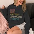 Oysters And Beer Lovers Introvert Quote Vintage Retro Unisex Hoodie
