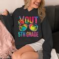 Peace Out 5th Grade Tie Dye Graduation Last Day Of School Unisex Hoodie