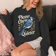 Please Chew Quieter Introvert Christmas Bird Watcher Unisex Hoodie