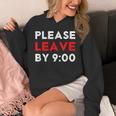 Please Leave By 9 Introvert Party Anti-Social Birthday Unisex Hoodie Please Leave By 9 Introvert Party Anti-Social Birthday Unisex Hoodie