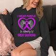 Purple In Memory Of Great Grandma Epilepsy Awareness Graphic Unisex Hoodie
