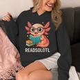Readsolotl Kawaii Axolotl Reading Book Lover Unisex Hoodie
