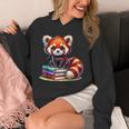 Red Panda Books Lover Reading Bookworm Unisex Hoodie