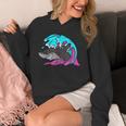 Retro 80s Shark Whale Diving Nostalgia Shark Party Unisex Hoodie Retro 80s Shark Whale Diving Nostalgia Shark Party Unisex Hoodie