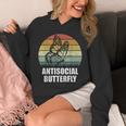 Retro Antisocial Butterfly Shirt For Introverts Unisex Hoodie