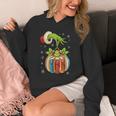 Retro Christmas Ornament Book Christmas Teacher Librarian Unisex Hoodie