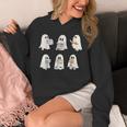 Retro Ghost Reading Books Halloween Bookish Ghost Bookworm Unisex Hoodie Retro Ghost Reading Books Halloween Bookish Ghost Bookworm Unisex Hoodie