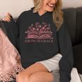 Retro Grow In Grace Wildflower Book Christian Bible Verse Unisex Hoodie