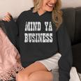 Retro Mind Ya Business Vintage Love Privacy Introvert Unisex Hoodie