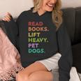 Retro Read Books Lift Heavy Pet Dogs Gym Book Lover Unisex Hoodie Retro Read Books Lift Heavy Pet Dogs Gym Book Lover Unisex Hoodie