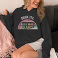 Retro Vintage Drink Tea Read Books Be Happy Reading Unisex Hoodie