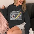 Rewind Cassette Tape Nostalgia 80s 90s Retro Music Lover Unisex Hoodie