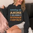 Running On Anime Social Introvert Humor Vintage Unisex Hoodie