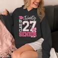 Senior 2027 Class Of 2027 Pink Coquette Bow Graduation Girl Unisex Hoodie