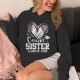 Senior Sister Class Of 2026 Baseball Graduation Heart Unisex Hoodie
