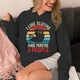 I Like Sloths And Maybe 3 People Sloth Introvert Vintage Unisex Hoodie I Like Sloths And Maybe 3 People Sloth Introvert Vintage Unisex Hoodie