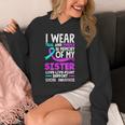 Teal & Purple In Memory Of My Sister Suicide Prevention Unisex Hoodie Teal & Purple In Memory Of My Sister Suicide Prevention Unisex Hoodie