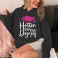 Two Degrees Hotter Graduation 2025 Diploma College Masters Unisex Hoodie