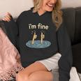 Two Thumbs Up I'm Fine Sarcastic Meme Introvert Humor Unisex Hoodie