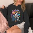 Unicorn Reading Book Reader Introvert Book Lover Humor Unisex Hoodie