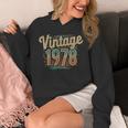 Vintage 1978 Retro Year Groovy 70s For Dad Nostalgia Unisex Hoodie