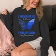 I Wear Blue In Memory For My Son Colon Cancer Awareness Unisex Hoodie