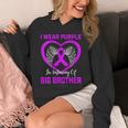 I Wear Purple In Memory Of My Big Brother Alzheimers Graphic Unisex Hoodie