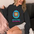 Women's Adulting Is A Myth Retro Pixel Pet Nostalgia Millennials Unisex Hoodie