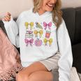 Apple Coquette Bow Books First Day Of School Back To School Unisex Hoodie