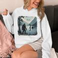 Bigfoot Sasquatch & Loch Ness Monster Introvert Bruh Unisex Hoodie Bigfoot Sasquatch & Loch Ness Monster Introvert Bruh Unisex Hoodie