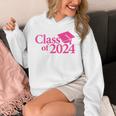 Class Of 2024 Pink For Girls And Women Graduation Unisex Hoodie