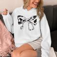 Cow Print Bow And Stethoscope Nurse RN Graduation Coquette Unisex Hoodie