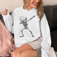 Dabbing Skeleton Nurse Halloween Graduation Unisex Hoodie