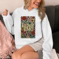 Elder Emo Floral Gothic Vintage Nostalgia Premium Tri-Blend Unisex Hoodie