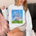 Frutiger Aero Aesthetic Tech Cherry Blossom Fishes Bubbles Raglan Baseball Tee Unisex Hoodie