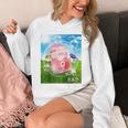 Frutiger Aero Aesthetic Tech Kawaii Strawberry Milk Fishes Raglan Baseball Tee Unisex Hoodie