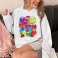 Frutiger Aero Aesthetic Tech Orb Pattern Heart Cherry Lips Raglan Baseball Tee Unisex Hoodie