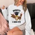 Hoot I Did It Grad Owl Holding Graduation Diploma Congrats Unisex Hoodie