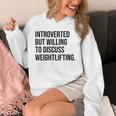 Introverted Weightlifter Gym Weightlifting Introvert Unisex Hoodie