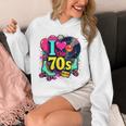 I Love The 70s Vintage Cassette Roller Vinyl Nostalgia 70s Premium Tri-Blend Unisex Hoodie