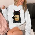 Nope Coffee Cat – Introvert Humor Monday Kitty Unisex Hoodie