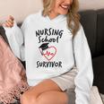 Nursing School Survivor Women Graduation RN Gift Shirt Unisex Hoodie