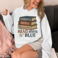 Read Blue Liberty Books July 4th Independence Unisex Hoodie