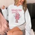 Read 'Em Western Cowgirl Retro Groovy Reading Books Unisex Hoodie Read 'Em Western Cowgirl Retro Groovy Reading Books Unisex Hoodie