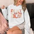 In My Reading Era Groovy Book Lovers Library Reading Women Unisex Hoodie