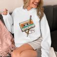Retro Cassette Tape & Pencil Rewind Nostalgia Party 80s 90s Unisex Hoodie